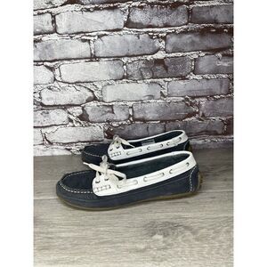 SOUL of AFRICA Nerina Juliet White Blue Leather Bow Ballet Flats Women 7M US/38
